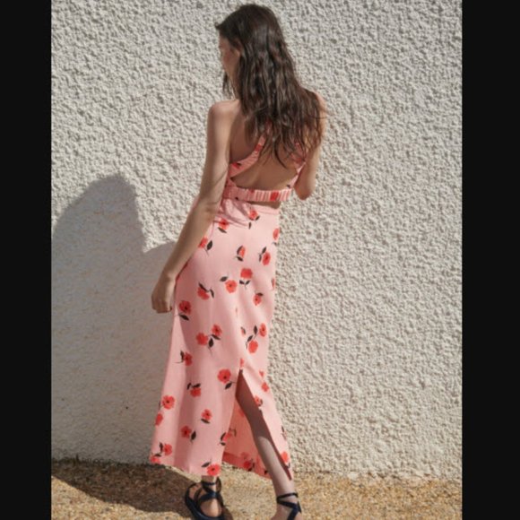 PRINTED LINEN BLEND SKIRT - Picture 3 of 12